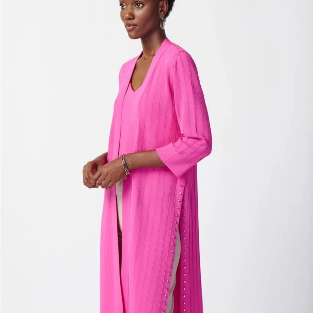 Vibrant Pink Long Cardigan
